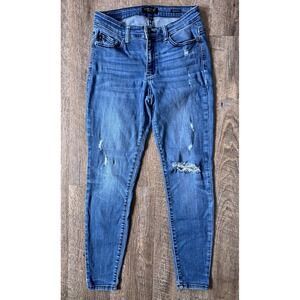 Judy Blue Los Angeles Blue Jeans Womens 5/27‎ Skinny Fit Distressing 27x28